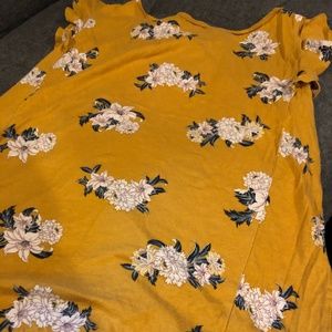 LOFT Yellow Floral Top